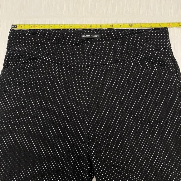 HILARY RADLEY Pull On Slim Bermuda Shorts Black White Tiny Dots Summer Vacation - Picture 11 of 14